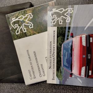 Instructieboekje Peugeot 405+ garantie carnet