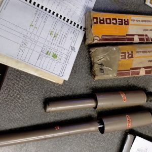 2 sets nieuwe schokbrekers Fiat 128 Voor- èn achterzijde