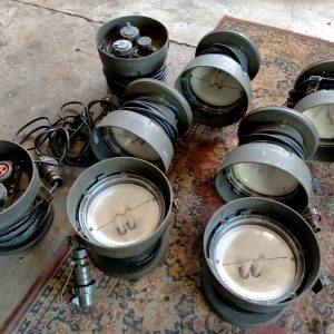 Set militaire lampen en haspels