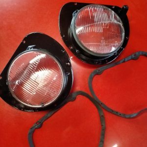 Volkswagen Kever koplampglazen - bevestigingsplaten - set rubbers