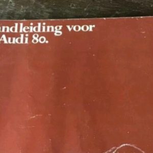 Handleiding Audi 80