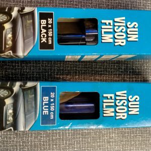 Sun visor film - blauwe raam-zonnebandfolie