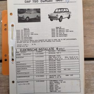 DAF 750 Daffodil documentatie