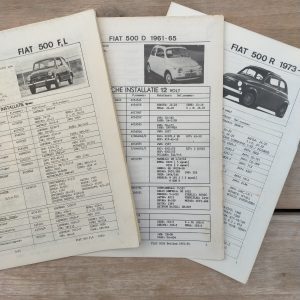 Fiat 500 documentatie 500 F, L, ,R, D