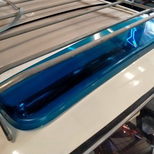 Zonnekap blauw transparant - oldtimer deflecteur