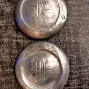 2 aluminium Fiat wieldoppen - 50-60's
