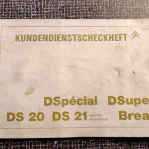 Citroën DS onderhouds- boekje - Duits