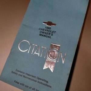 Chevrolet 1980 owners manual