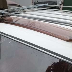 Zonnekap open dak Peugeot 204 - bruin transparant deflecteur