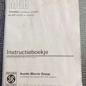 MG-B Tourer - GT instructie boekje - 1973