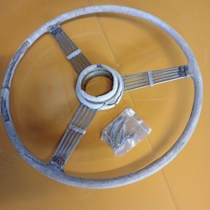 Quillery houten stuurwiel voor restauratie