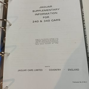 Jaguar 240 340 Mark 2 models 2.4  3.4  3.8 litre documentatie