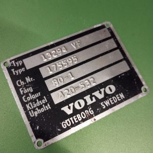 Type plaatje Volvo Göteborg