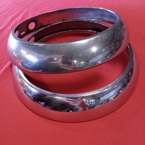 Set chrome koplamp ringen - 212mm