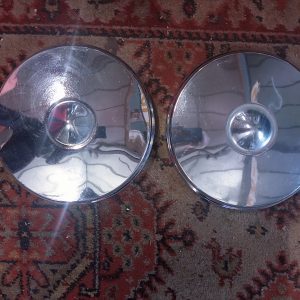 2 chrome wieldoppen 9 inch  Opel Kadett (B) – caravan