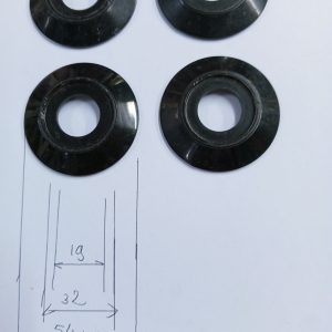 4 zwarte manchetten voor raamslingers - deurkrukken oldtimer