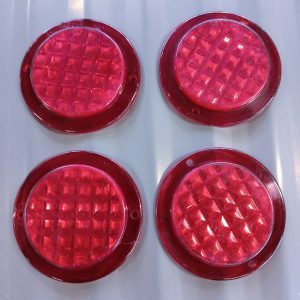 Ronde rode reflector 79mm