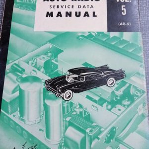 Auto Radio Service Data Manual  photofact 1954 - 1955 radio models USA