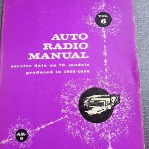 Auto Radio Manual photofact 1955-1956 76 autoradio's USA