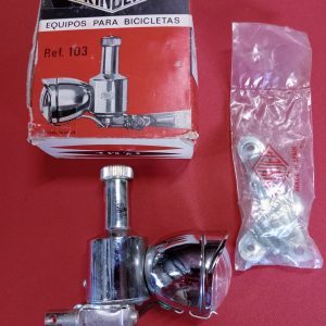 Vintage fietslamp met Dynamo Rinder 103 NOS