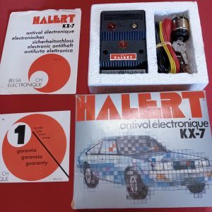 Vintage electronisch auto alarm Halert KX-7. NIEUW