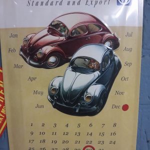 Metalen Volkswagen Kever kalender