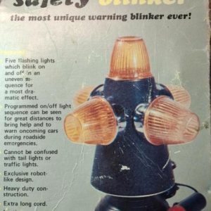 Zeldzame oranje vintage veiligheidslamp, knipperlicht, pechlamp.